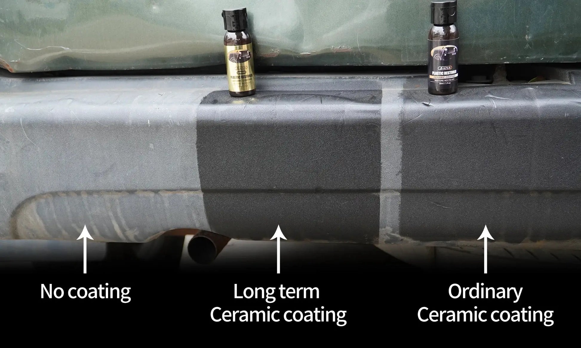 Simples Market two bottles of car plastic restorer ceramic coating for long-lasting 2–3 year plastic trim protection