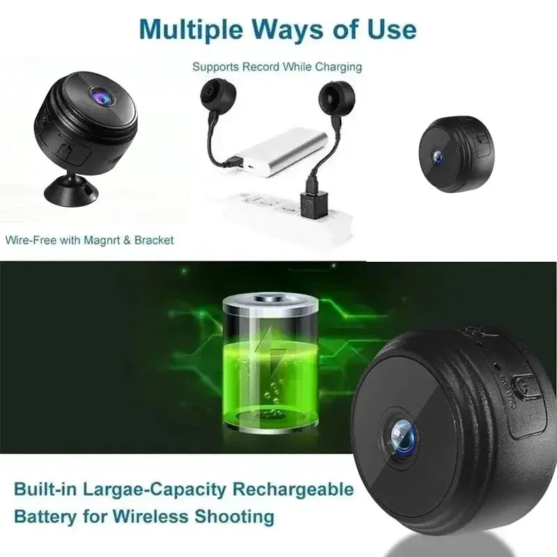 GEMODI A9 Mini Camera 1080P HD WiFi Security Camera With 2 4GHz Remote Monitoring App
