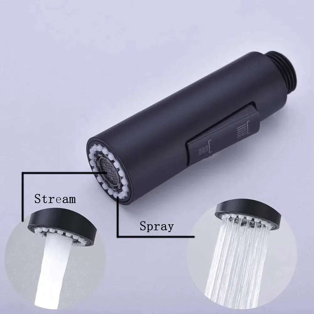 Simples Market black replacement 2-mode pull-out faucet aerator sprayer head with stream and spray modes