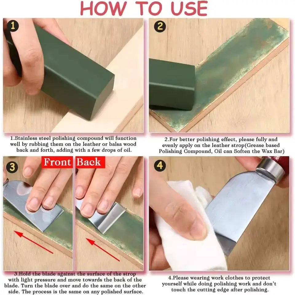 Green Polishing Paste For Metals Abrasive Compound For Stainless Steel Copper Aluminum High Gloss