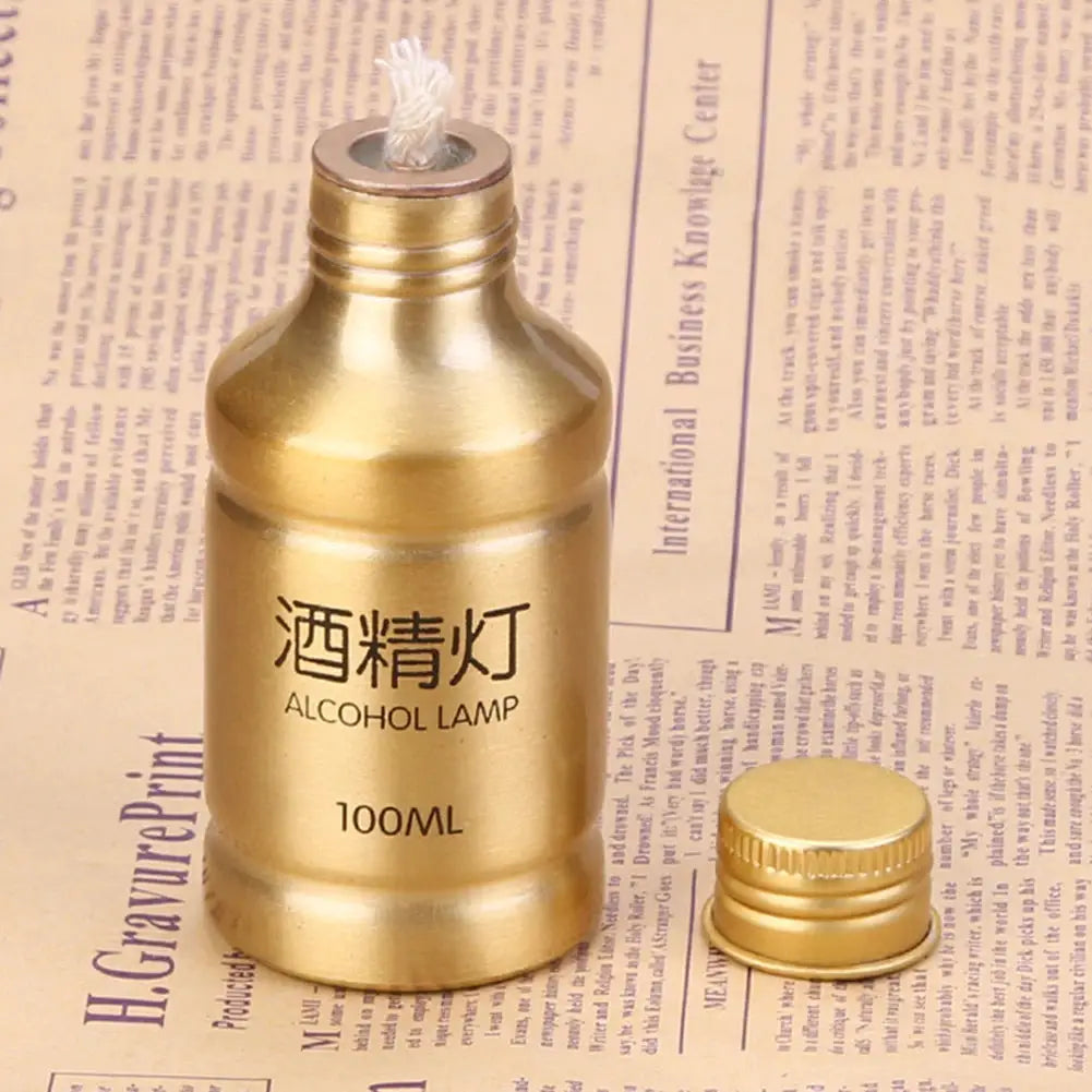 Simples Market 100ML alcohol lamp, gold aluminum alloy with cap