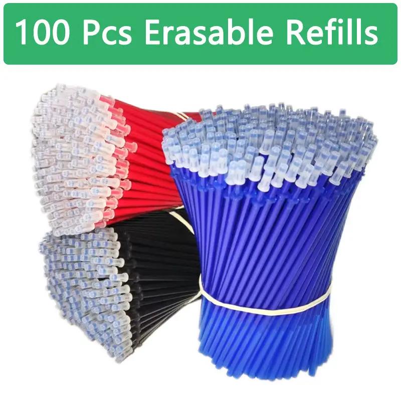 Erasable gel pens, 100-piece set in assorted colors.