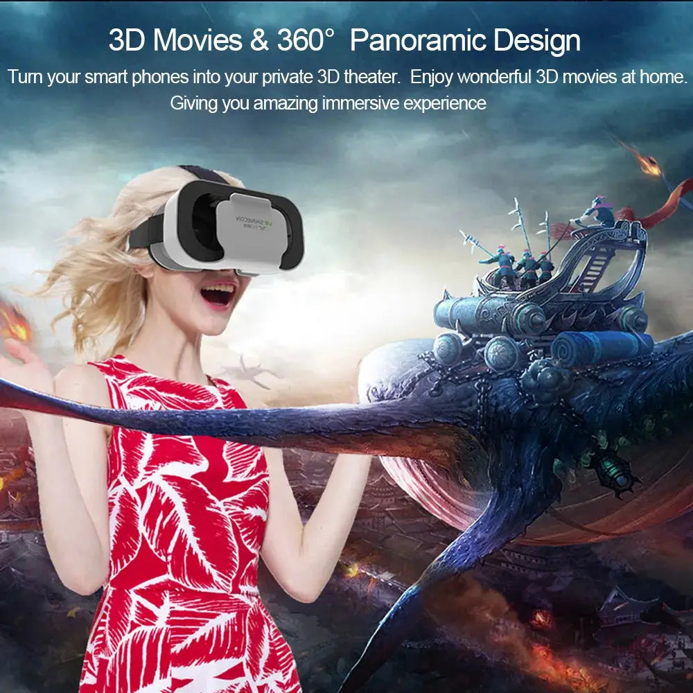 Shinecon Viar Virtual Reality VR Glasses Headset 3D Device Helmet Goggles For Smartphone Gaming