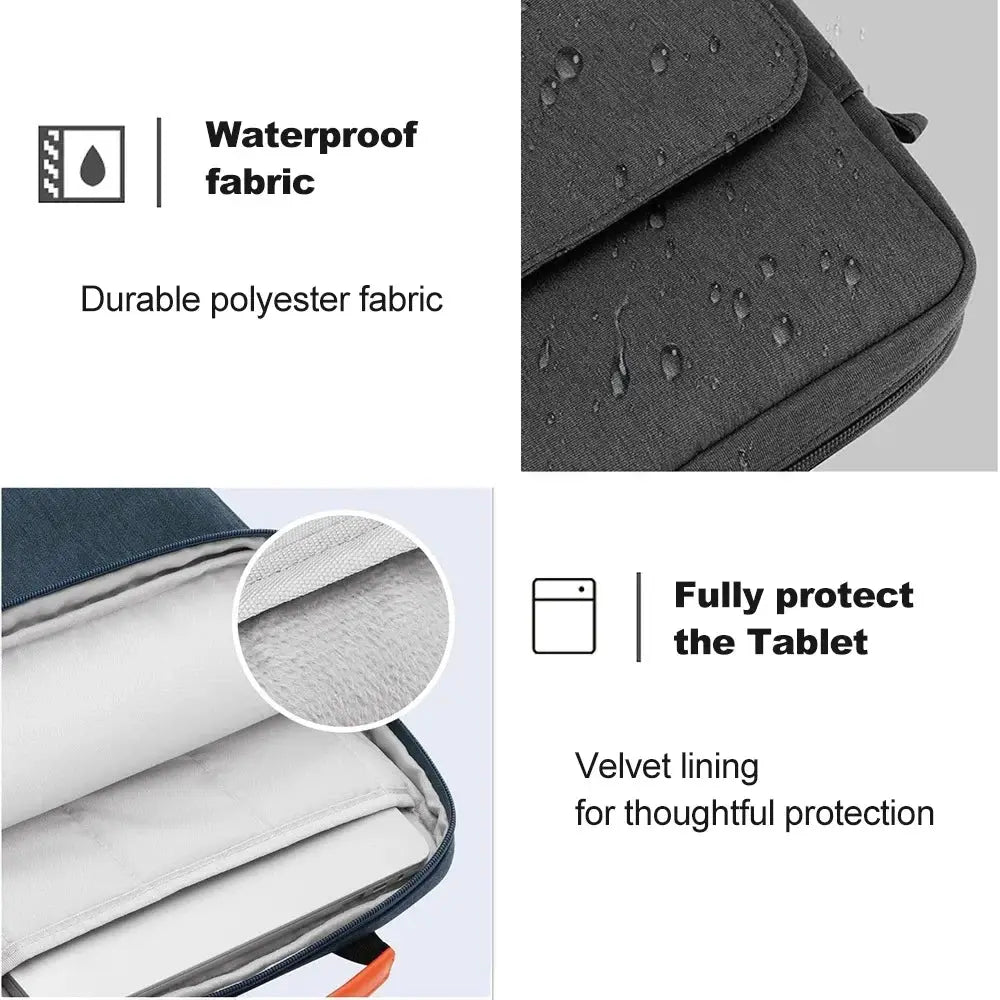 Laptop Handbag Cover For MacBook Air And Pro 11 To 13 Inches Waterproof Notebook Bag With Multi Pockets