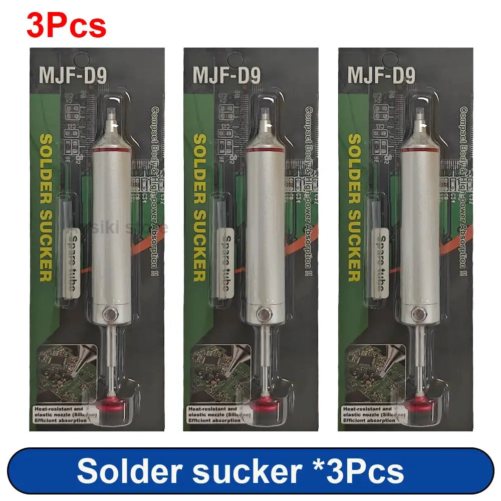 AnsiKi MJF D9 Solder Sucker Desoldering Pump Aluminum Alloy Manual Vacuum Suction Tool for PCB Repair