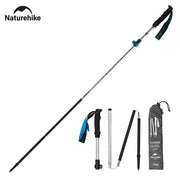 Naturehike trekking pole kit with ultralight aluminum shaft, blue locking ring and carry bag