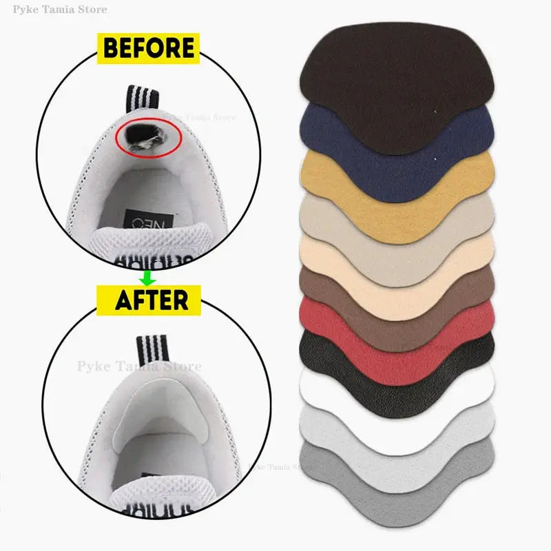 4Pcs Self Adhesive Microfiber Heel Patches For Shoes Insole Foot Care Pads For Men Women Athletic Sneakers