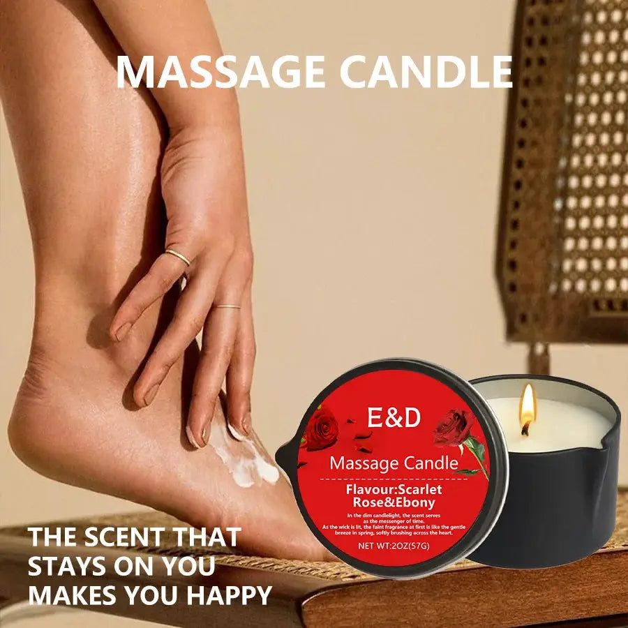 Massage Oil Candle for Stress Relief and Skin Moisturizing Aromatherapy Spa Essentials Luxury Candles