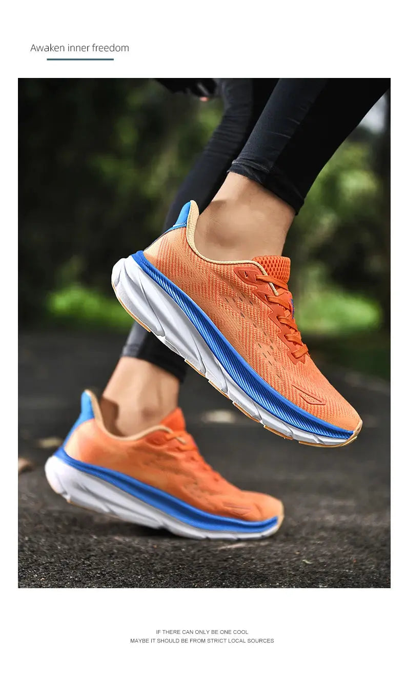 Men's Running Shoes Breathable Mesh Cushioned Non Slip Sneakers