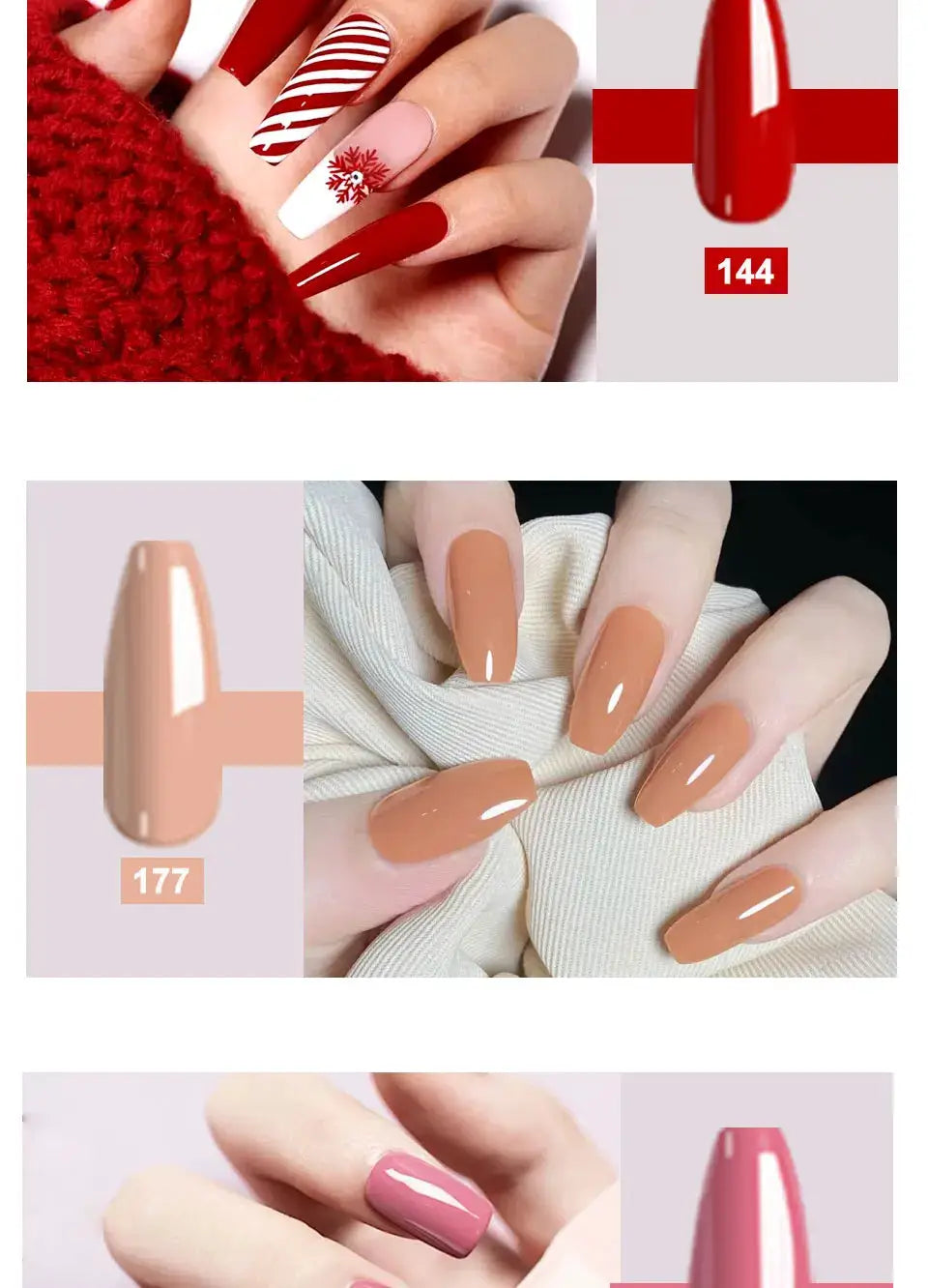 LIMEGIRL gel nail polish kit by Simples Market with nude, red, pink shades and UV lamp