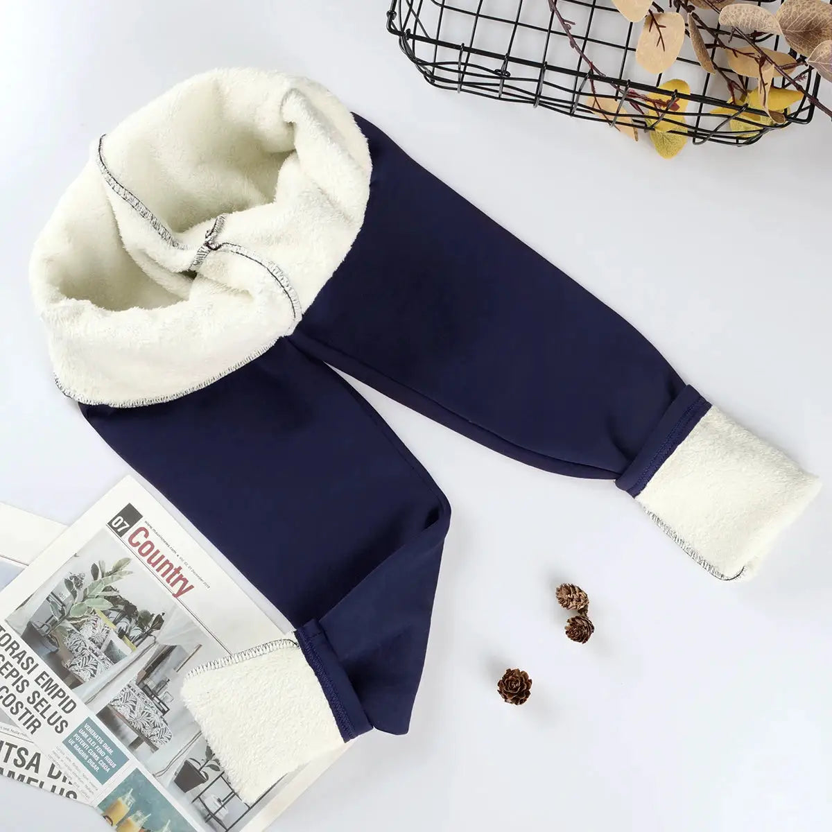Velvet Bloom Winter Velvet Leggings High Waist Thermal Leggings For Outdoor Warmth And Comfort