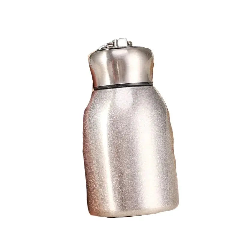 New High Value Mini Chubby Big Belly Cup 304 Stainless Steel Vacuum Thermos Cup With Portable Carrying Ring For Women