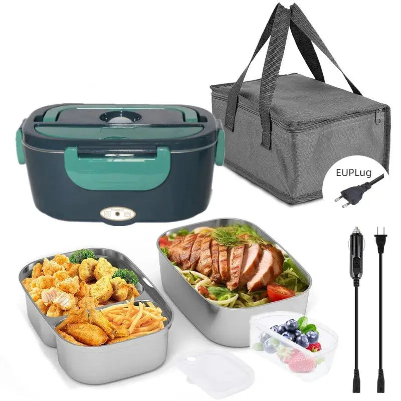 Homefish 1.8L Electric Lunch Box 75W Fast Heating Car And AC Heating Travel Office Home Use Gift With Insulated Handbag
