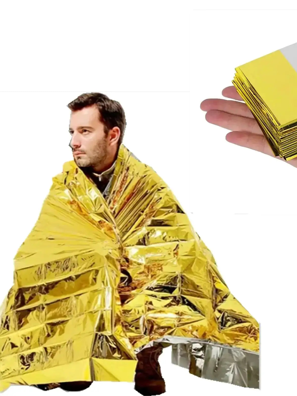 Emergency blanket gold, 160×210 cm, waterproof survival insulation by Simples Market