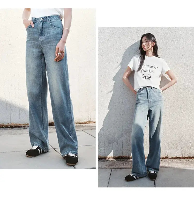 Semir Jeans Women Cool Feeling Wide Leg Floor Length Pants Summer 2025