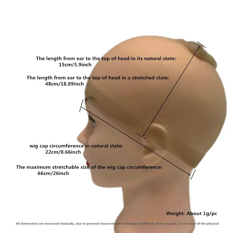 Ultra Thin HD Sheer Wig Caps For Women Invisible Stocking Bald Cap Lace Front Wig Accessories Multi Pack