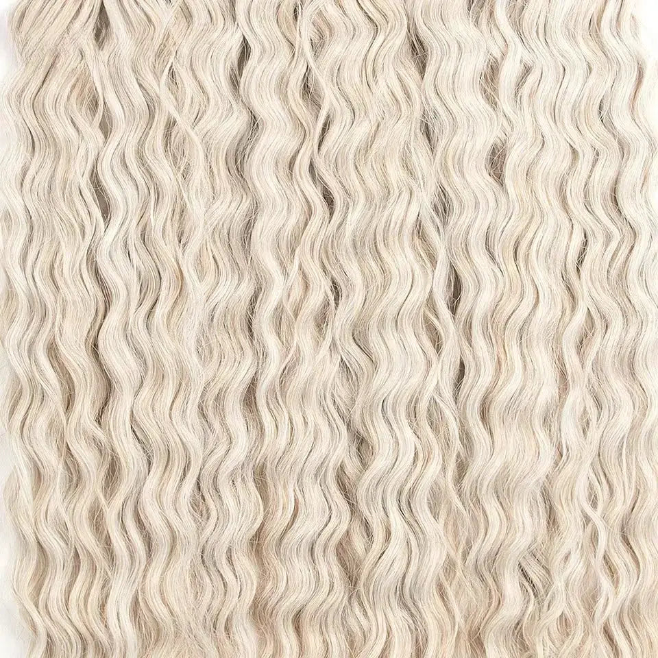 Ariel Synthetic Twist Crochet Hair by Simples Market, 22in water-wave ombre blonde extensions