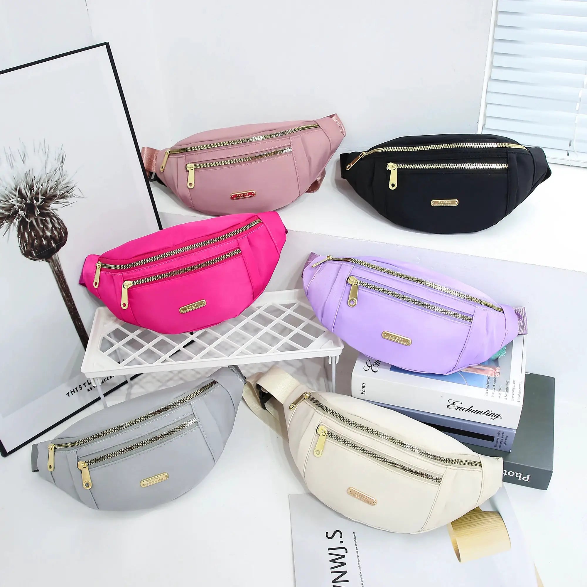 TrailBliss Women Sports Waist Bag Multi Layer Fanny Pack For Phone Essentials Crossbody Chest Wear