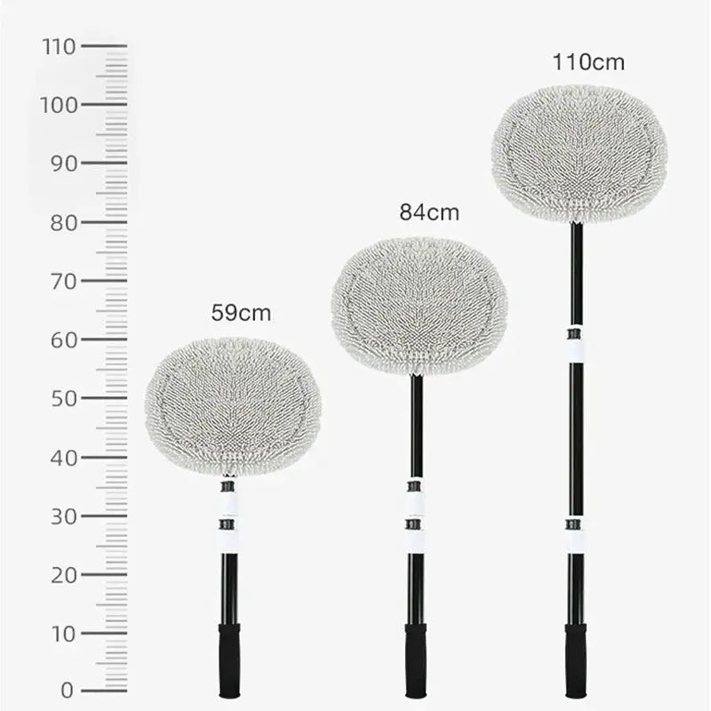 ProClean Telescoping Car Wash Brush With Soft Chenille Fibers And 90 Degree Rotating Head For Scratch Free Cleaning