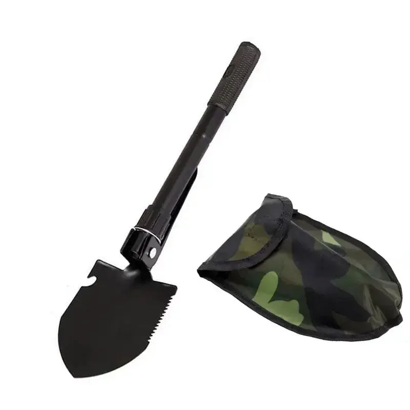 Six In One Folding Military Shovel Engineer Shovel For Camping Outdoors Survival Multi Tool Pickaxe Saw Hex Wrench