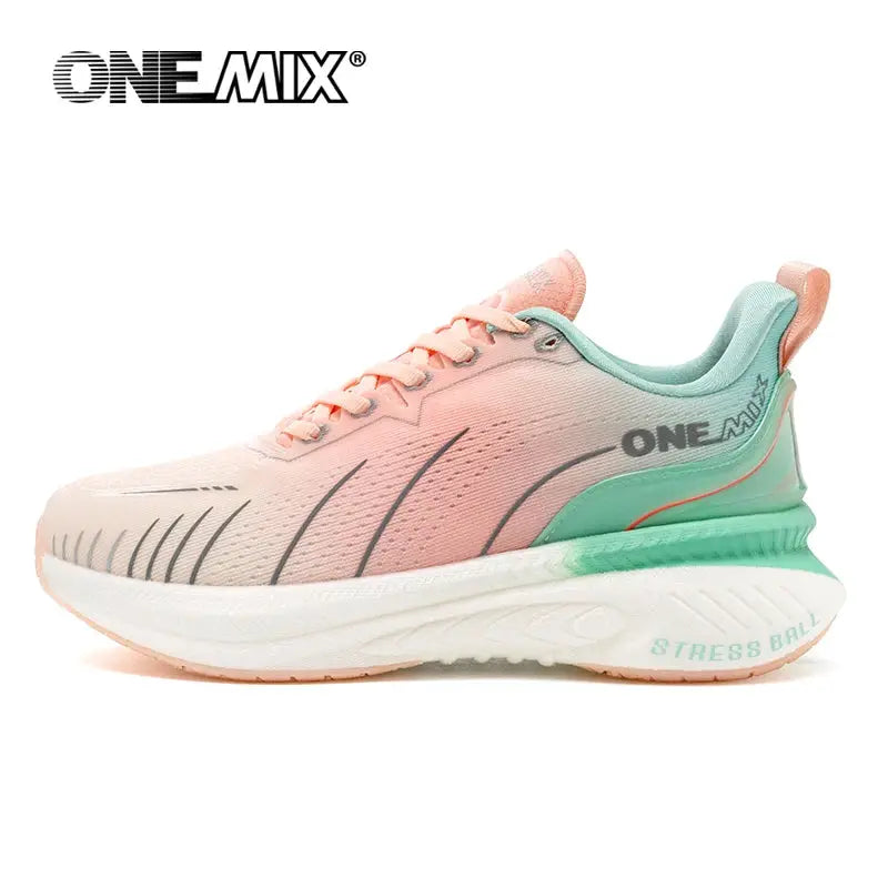 ONEMIX Cushioning Running Shoes For Men And Women Lace Up Heavy Runners Non Slip Outdoor Athletic Sneakers