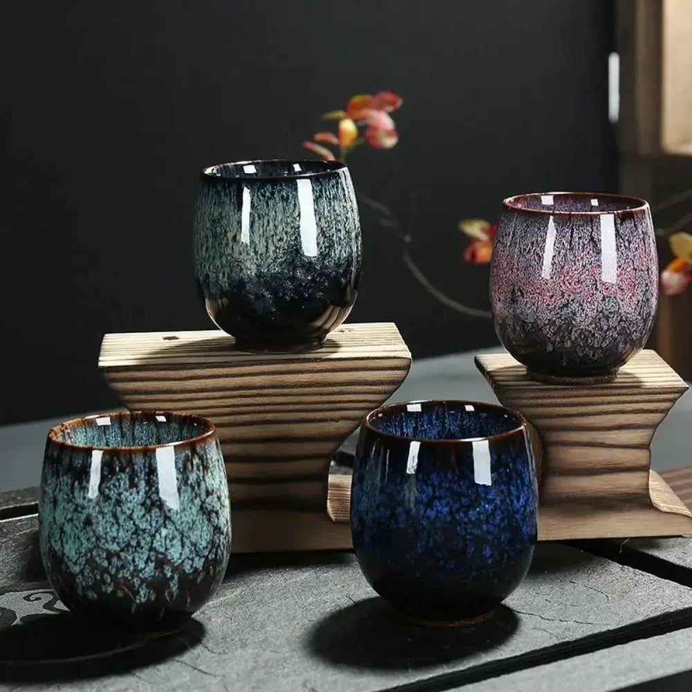 ZenCraft Japanese Style Ceramic Tea Cup Kiln Transformation Glazed Porcelain For Espresso Kung Fu Tea And Coffee