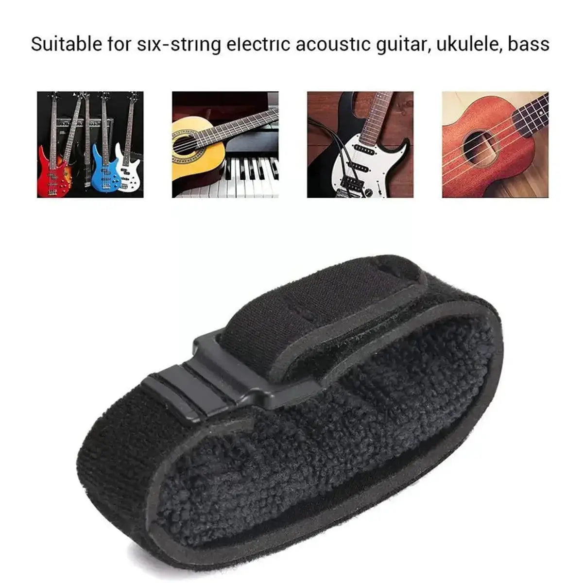 Miwayer Guitar Fret Strings Mute Noise Damper Mute Wraps Black for Guitars Bass and Ukulele