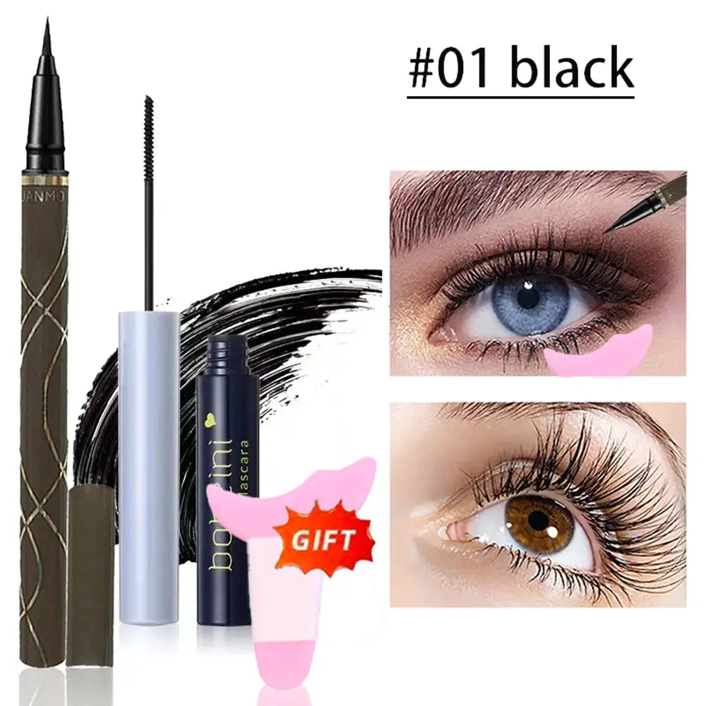 Silk Fiber Curling Mascara With Ultra Fine Brush For Precision Lengthening And Volumizing Waterproof Smudge Proof