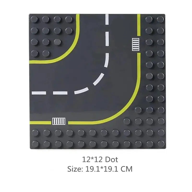 Big Building Blocks Compatible With Large Bricks Road Plates Car Parking Fuel Station Traffic Educational Toys For Kids