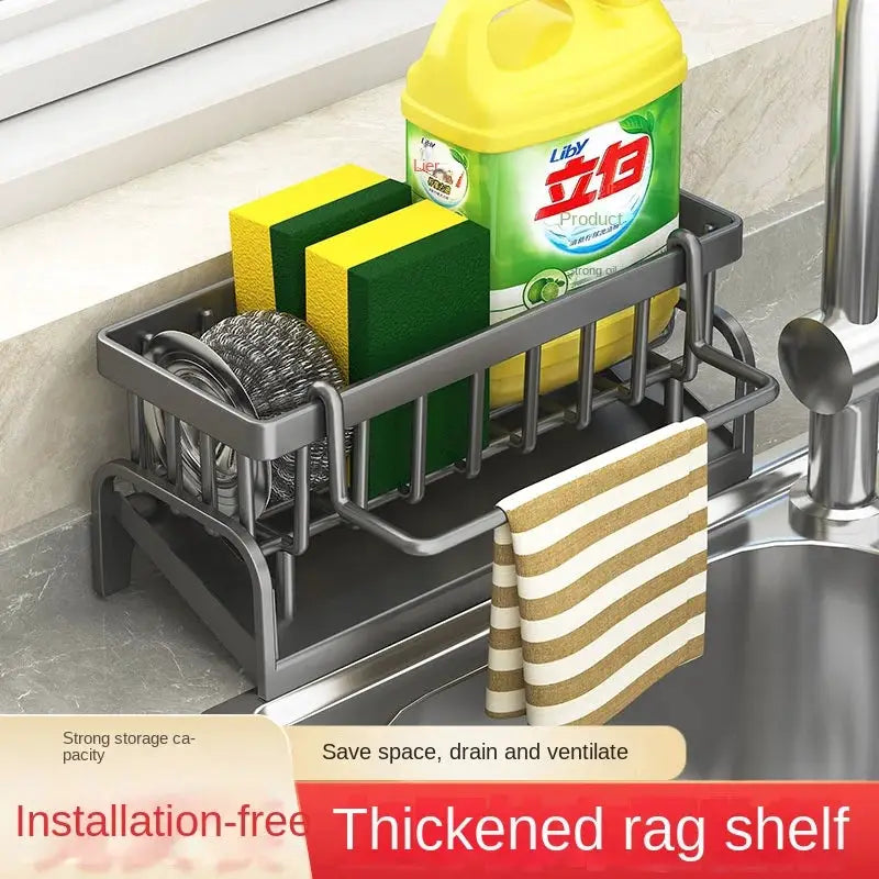 Kitchen Sink Caddy And Draining Rack For Sponges Brushes Dishcloths And Detergent Organization