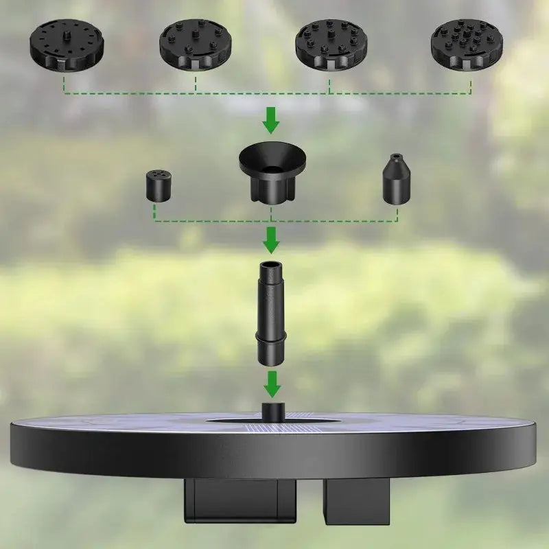 Simples Market solar fountain pump kit for outdoor garden pond with 6 nozzles