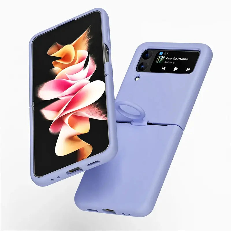 Liquid Silicone Ring Holder Case For Samsung Galaxy Z Flip Series Full Coverage And Easy Grip
