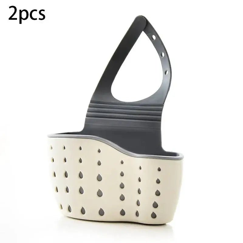 Kitchen Sink Hanging Draining Basket Adjustable Rubber Bag Soap Sponge Caddy Faucet Holder For Bathroom