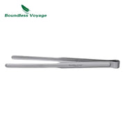 Boundless Voyage Titanium BBQ Tongs Ultralight Food Clip Heat Resistant Rustproof Grilling Ti1014T