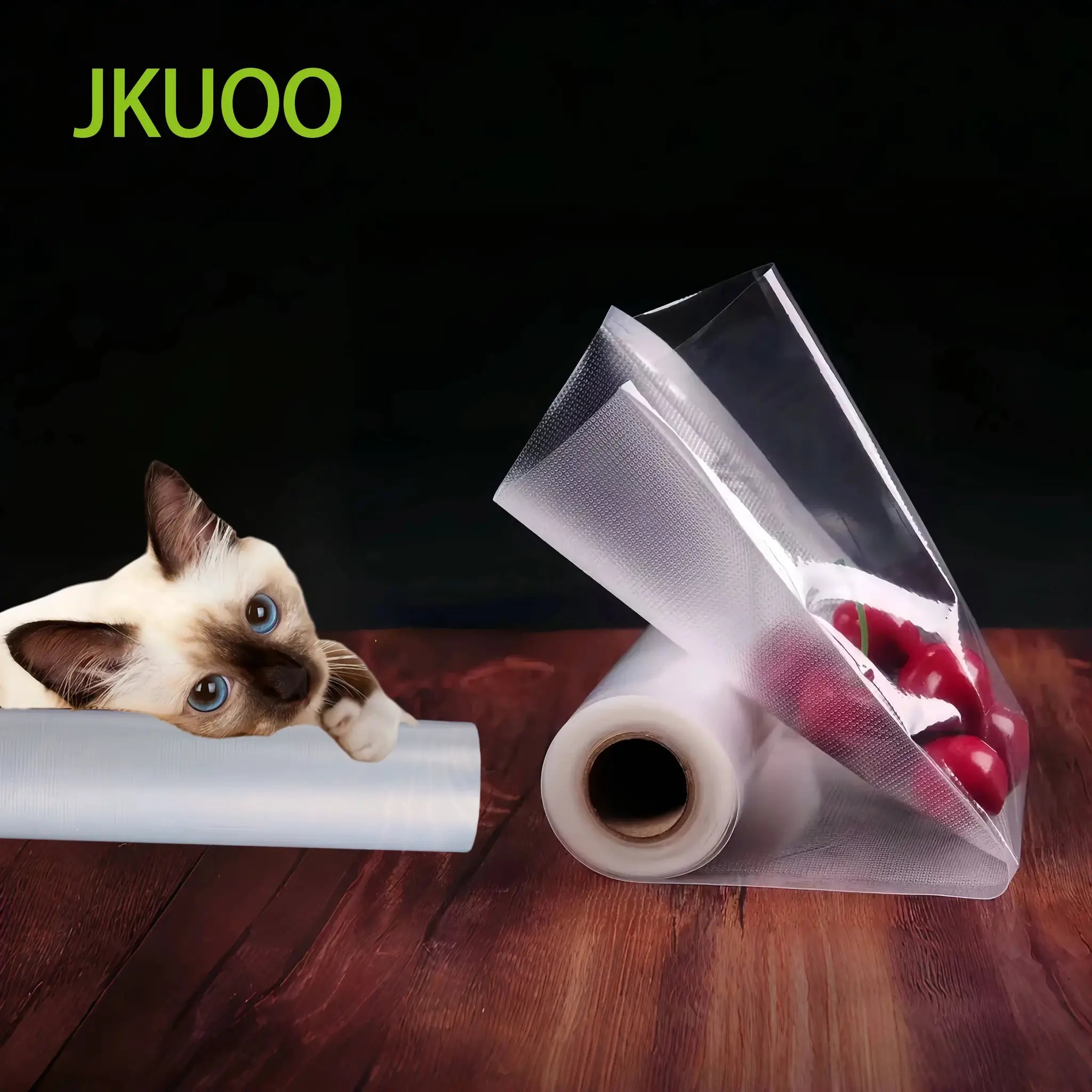 JKUOO Vacuum Sealer Bags And Rolls For Food Freezer Storage Durable Food Saver Compatible With Vacuum Sealer Machines