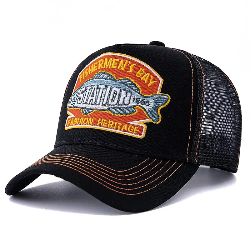 Hot Sale Unisex Fishing Cap Breathable Mesh Trucker Hat For Men Women Outdoor Snapback Cap
