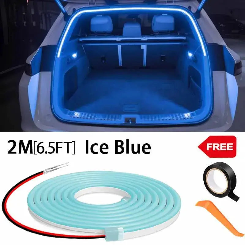 Car LED Trunk Lighting Strip With High Brightness Wiring Free Installation Automatic Sensing Tailgate Ambient Light
