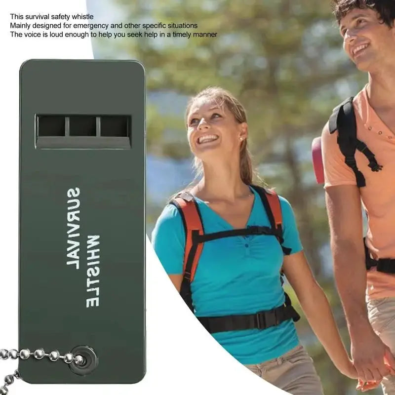 High Decibel Three Frequency Outdoor Emergency Survival Whistle for Camping Hiking Hunting and Safety Gear