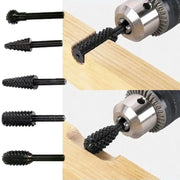 Five Piece One Quarter Inch Drill Bit Set For Woodworking And Carving Titanium Coated High Carbon Steel