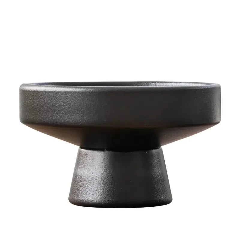 Chinese Style High Footed Ceramic Fruit Tray For Living Room Decor