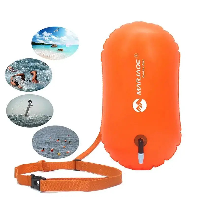 Open Water Inflatable Swim Buoy With Dry Bag For Safety Tow Float PVC Pool Accessory