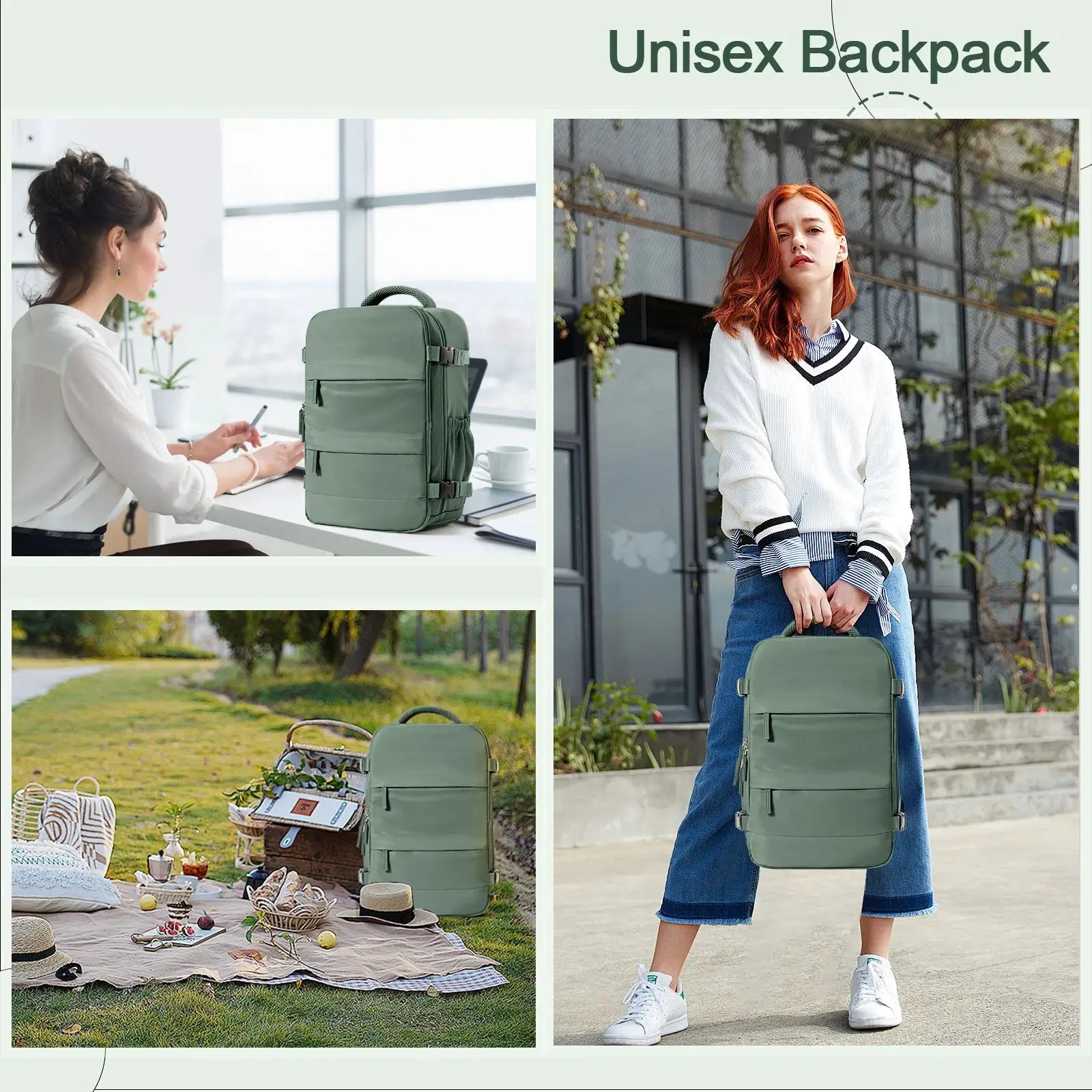 Ryanair Cabin Backpack 40x20x25 Travel Laptop Backpack for Men and Women with 180 Degree Opening