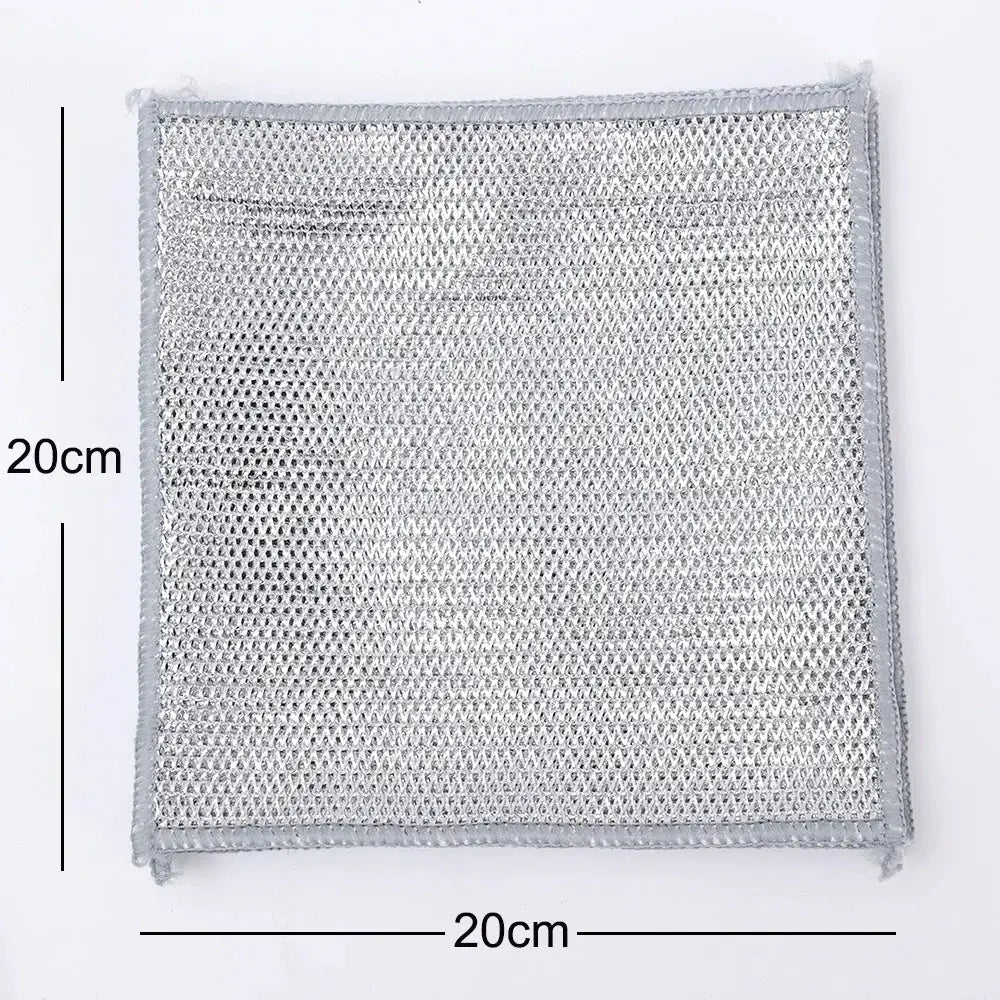 Simples Market 20 cm square steel wire cleaning cloth, metal mesh dishrag for pans and pots