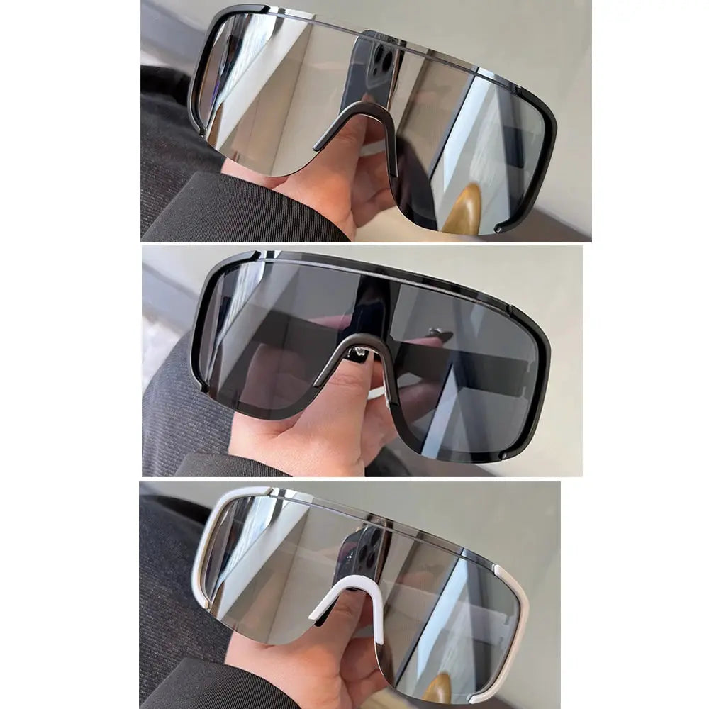 Y2K Style Cycling Sunglasses Windproof Unisex Road Riding Sports Glasses With Retro Reflective Lenses