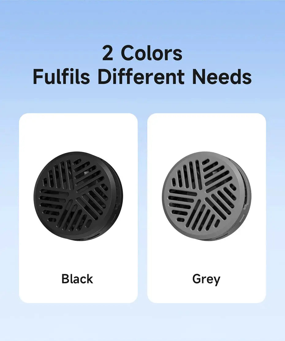 Hagibis magnetic phone cooler, portable universal cooling fan for smartphones, two color options black and grey
