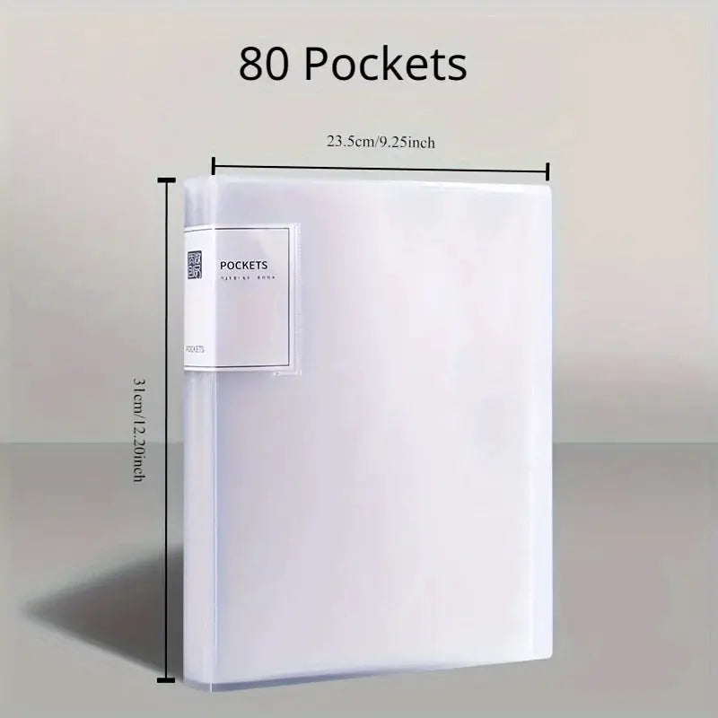 Data Book A4 transparent insert folder from Simples Market with 80 pockets