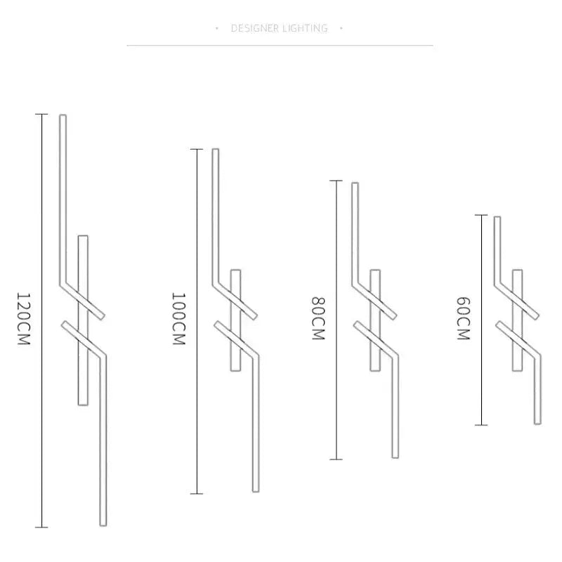 Modern LED ceiling light by Simples Market, simple line design in gold finish; four sizes 60/80/100/120 cm.