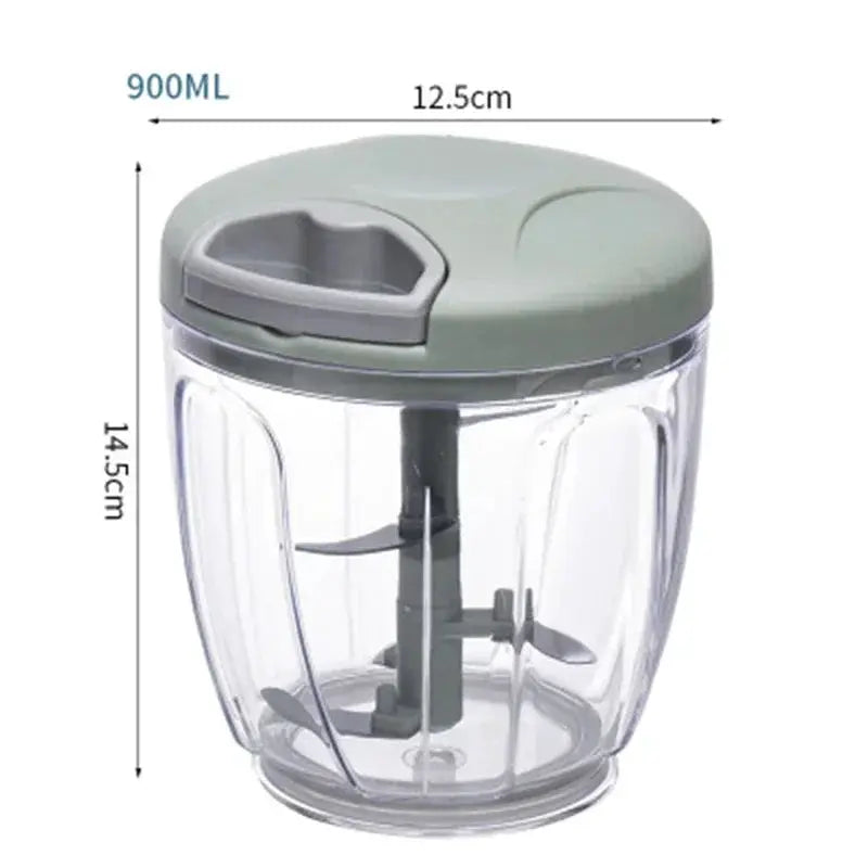 500 To 900ML Garlic Chopper Manual Rotate Vegetable Cutter Chopper Slicer Kitchen Gadget For Garlic And Vegetables