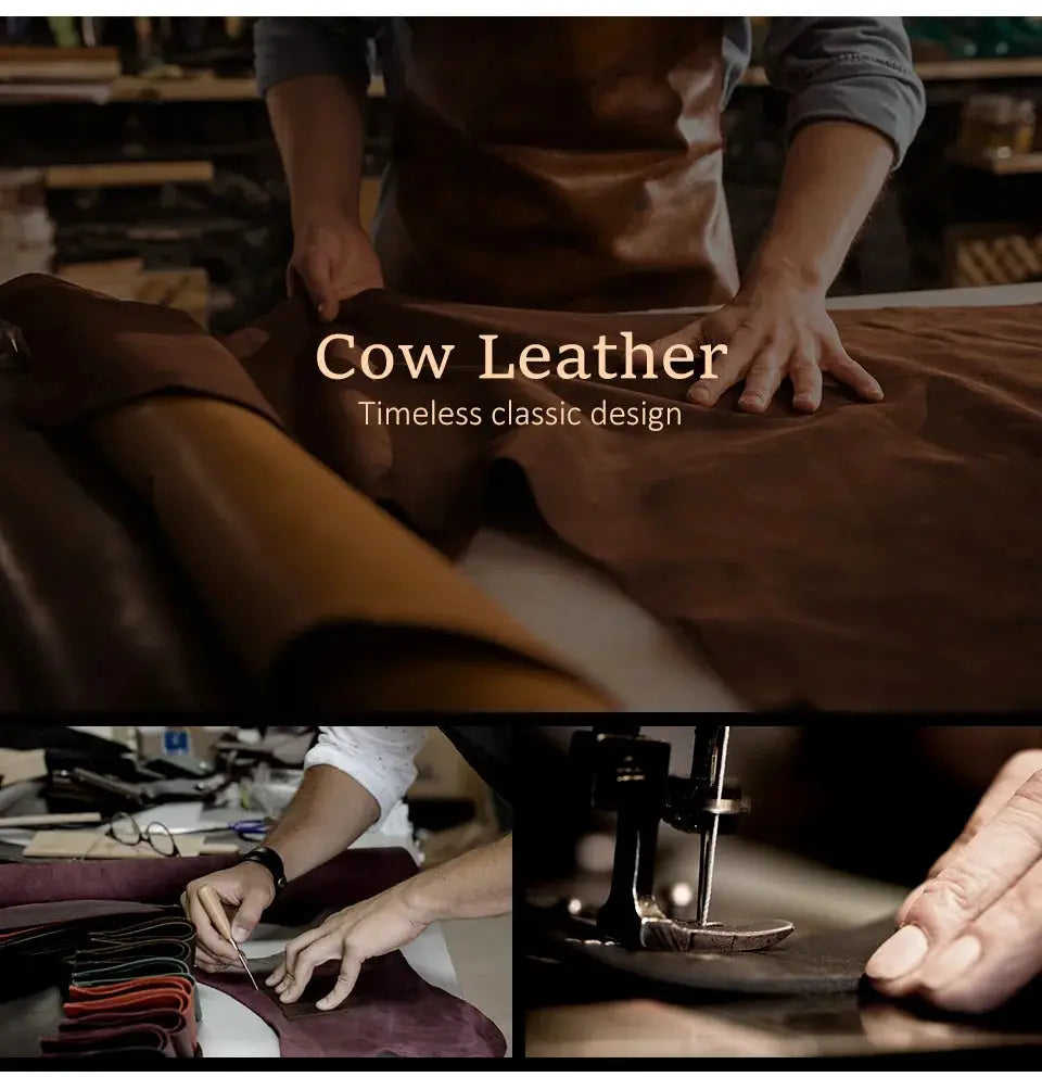 HUMERPAUL men's USB chest bag in genuine brown cow leather; Simples Market crossbody messenger bag