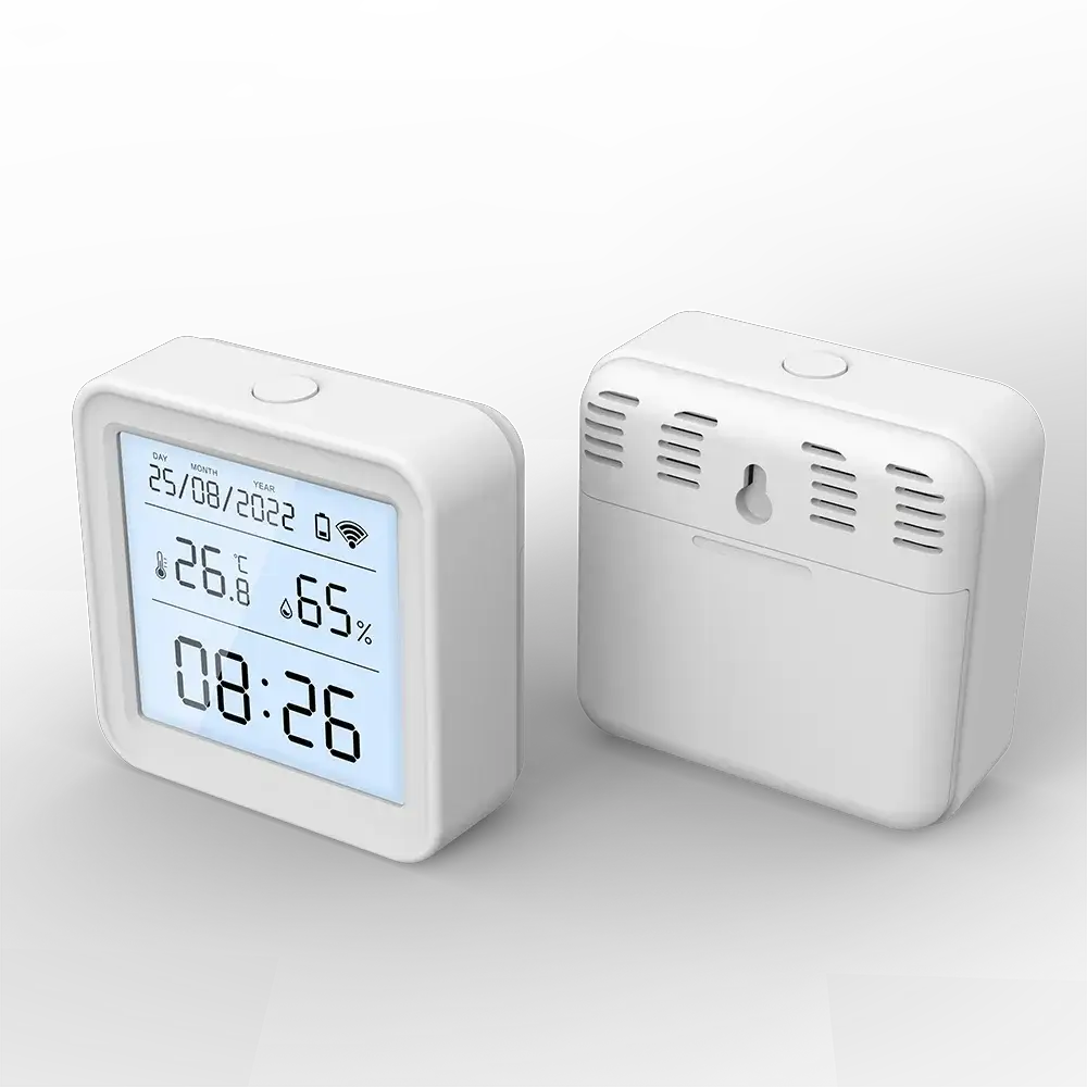 Tuya Zigbee WiFi temperature humidity sensor hygrometer thermometer, white, 2-unit set